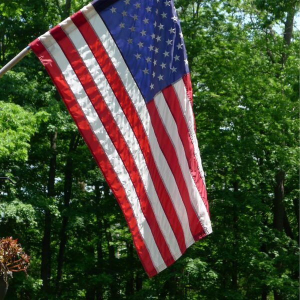 6x10 American Flag Outdoor Heavy Duty, 100% Made in USA, US Flag 6x10 ft, USA Flag with Embroidered Stars and Sewn Stripes Brass Grommets