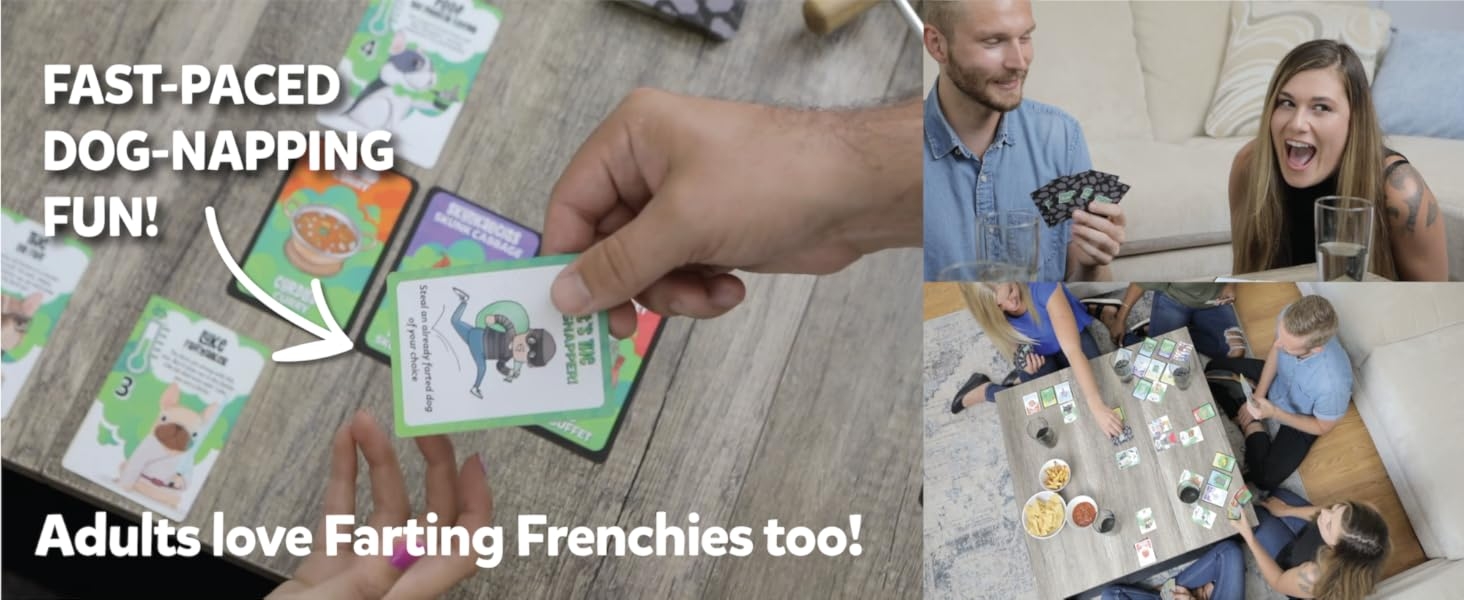 Farting Frenchies the fast paced dognapping French Bulldog Game that adults love too!