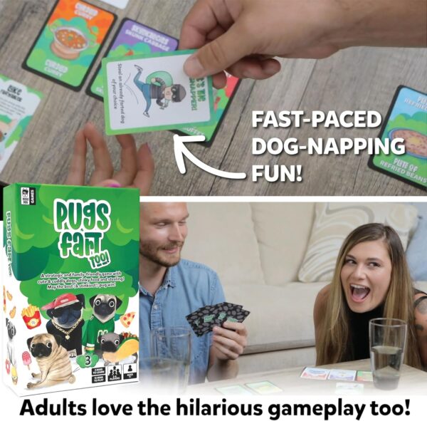 Farting Frenchies Card Game – Fun Family Card Games for Adults & Kids Ages 7+, French Bulldog Gifts Strategy Game | Simple Setup Party Games, 20-Min Playtime, 2-4 Players| Best Christmas Games Gift