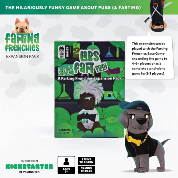 Farting Frenchies Card Game – Fun Family Card Games for Adults & Kids Ages 7+, French Bulldog Gifts Strategy Game | Simple Setup Party Games, 20-Min Playtime, 2-4 Players| Best Christmas Games Gift