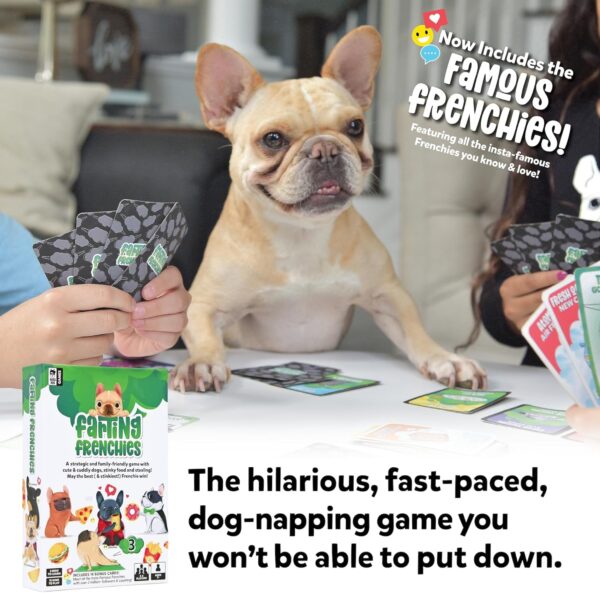 Farting Frenchies Card Game – Fun Family Card Games for Adults & Kids Ages 7+, French Bulldog Gifts Strategy Game | Simple Setup Party Games, 20-Min Playtime, 2-4 Players| Best Christmas Games Gift