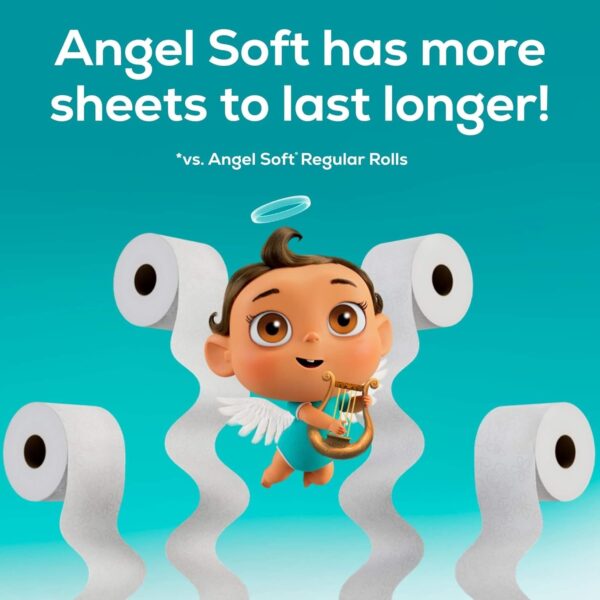 Angel Soft Toilet Paper, 4 Mega Rolls  16 Regular Rolls, Soft and Strong Toilet Tissue