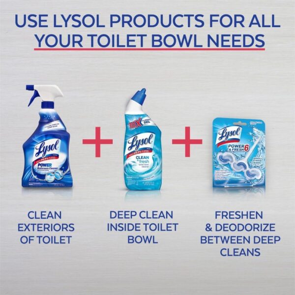 Lysol Toilet Bowl Cleaner Gel Disinfectant, 24 ounces | cleaning and disinfecting, stain removal | forest rain