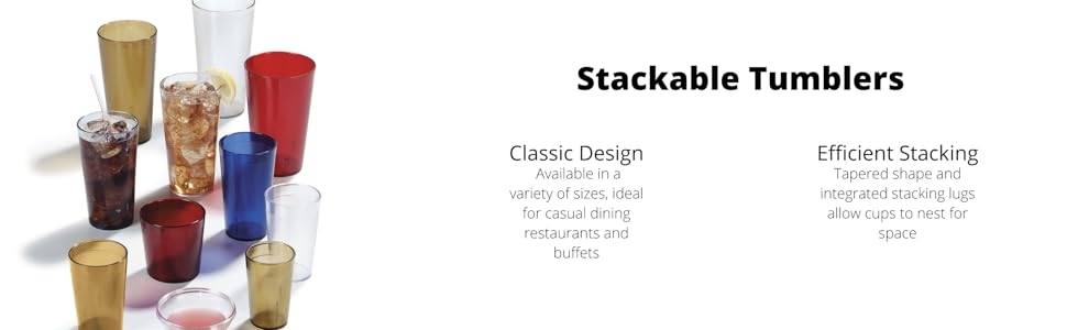 stackable tumblers content